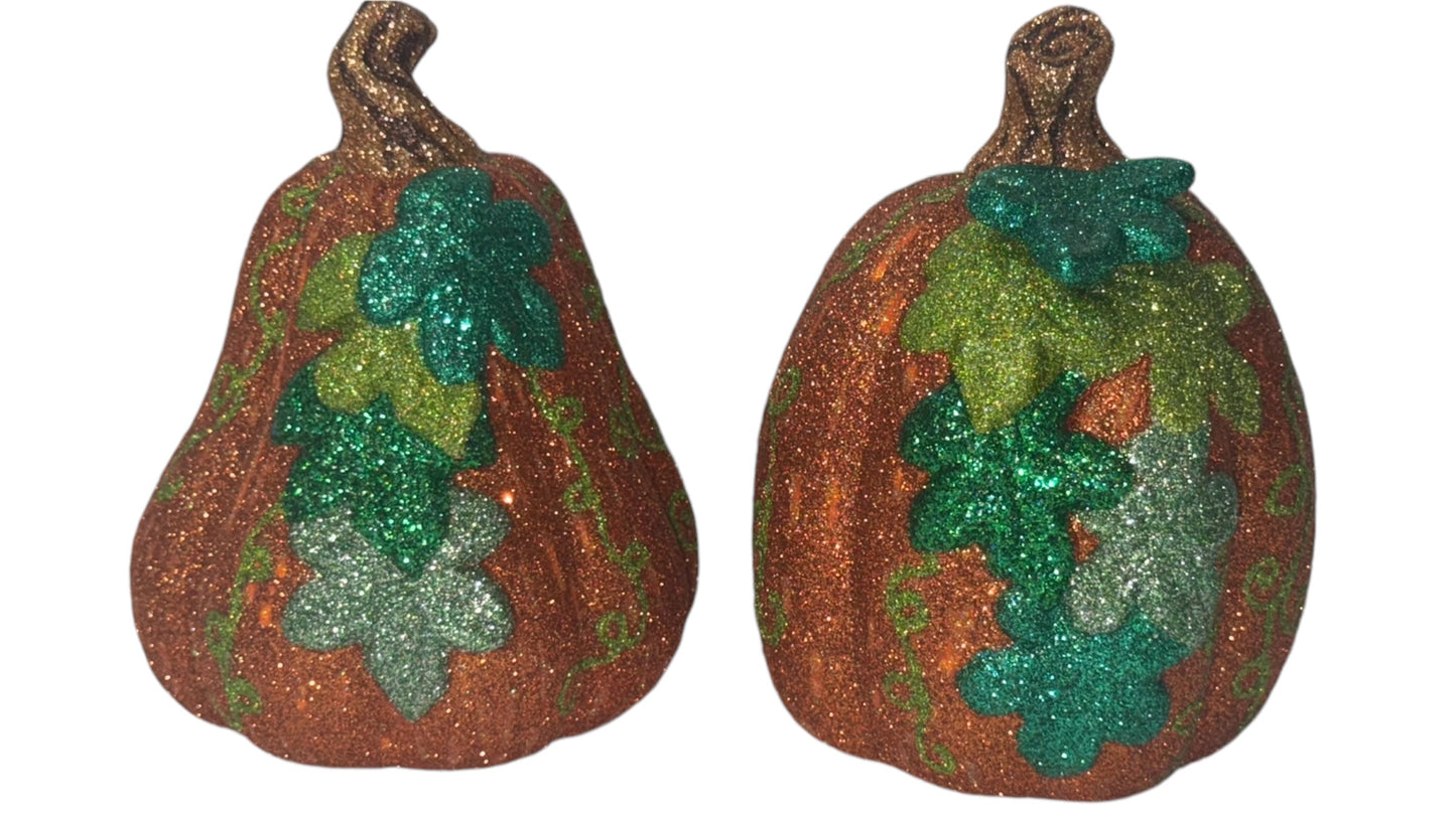 Glittered Ceramic Pumkins