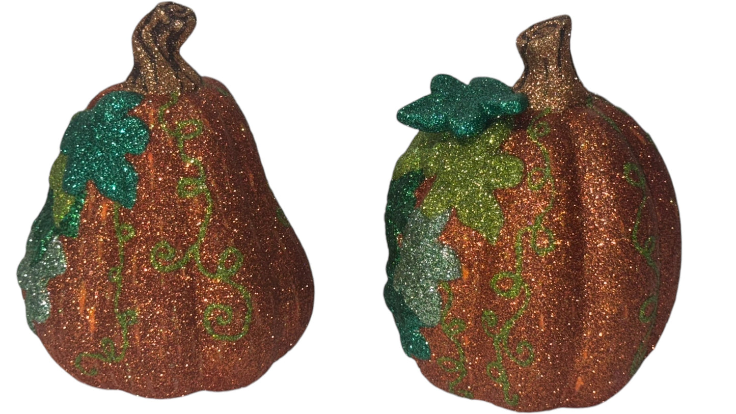 Glittered Ceramic Pumkins