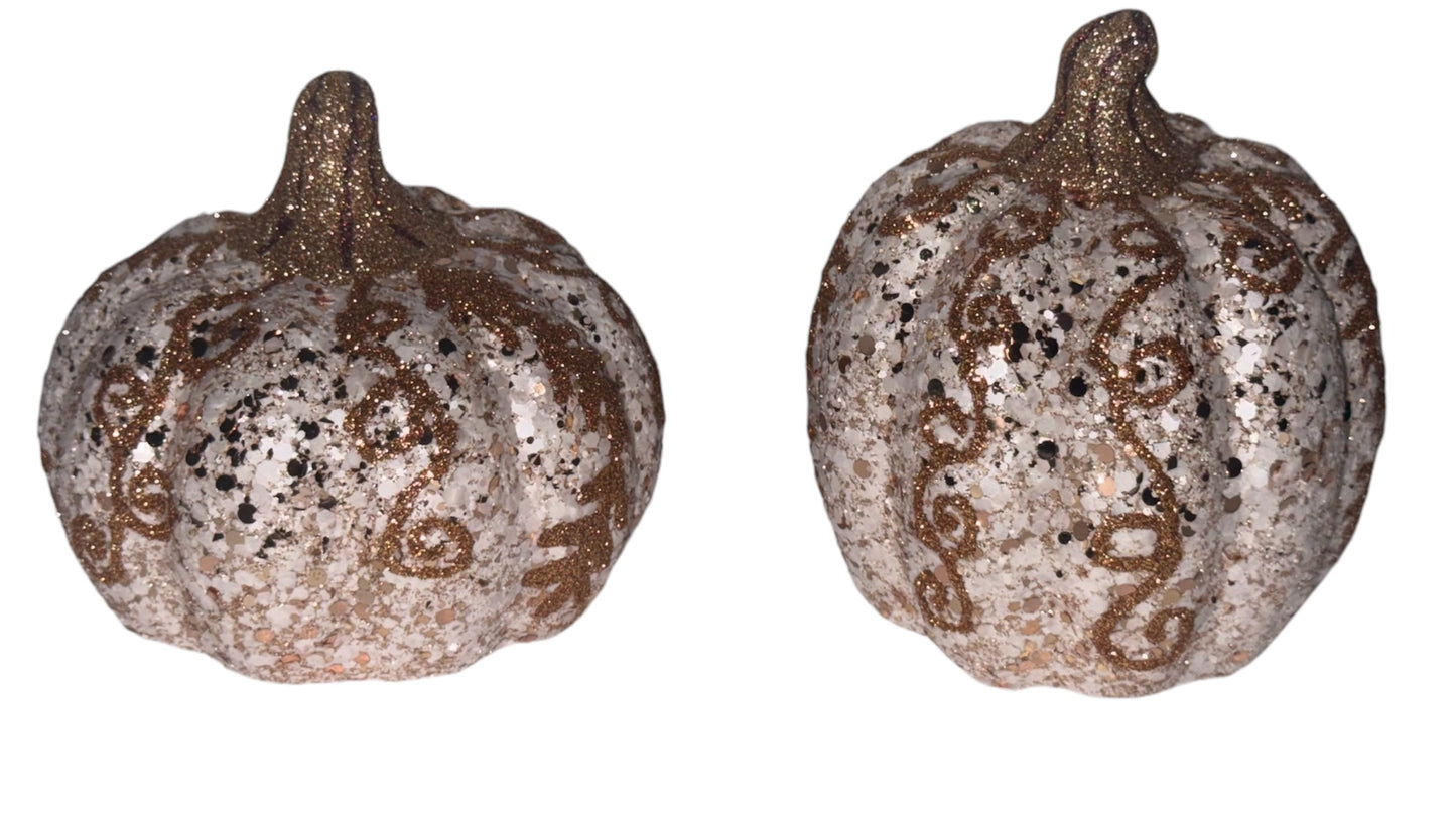 Glittered Ceramic Pumkins