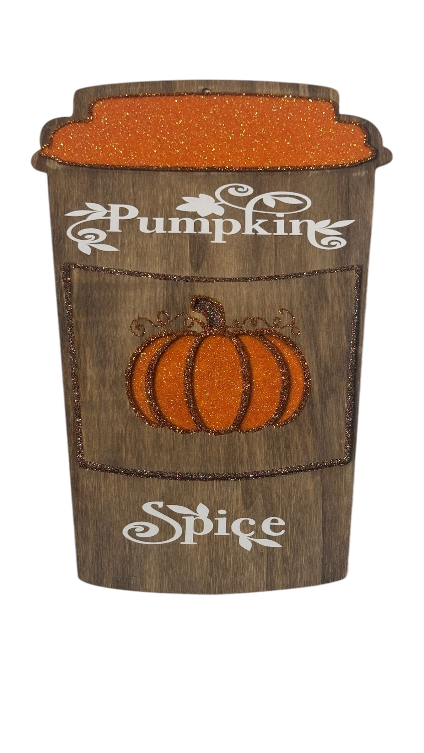 PUMPKIN COFFEE GLITTER SIGN