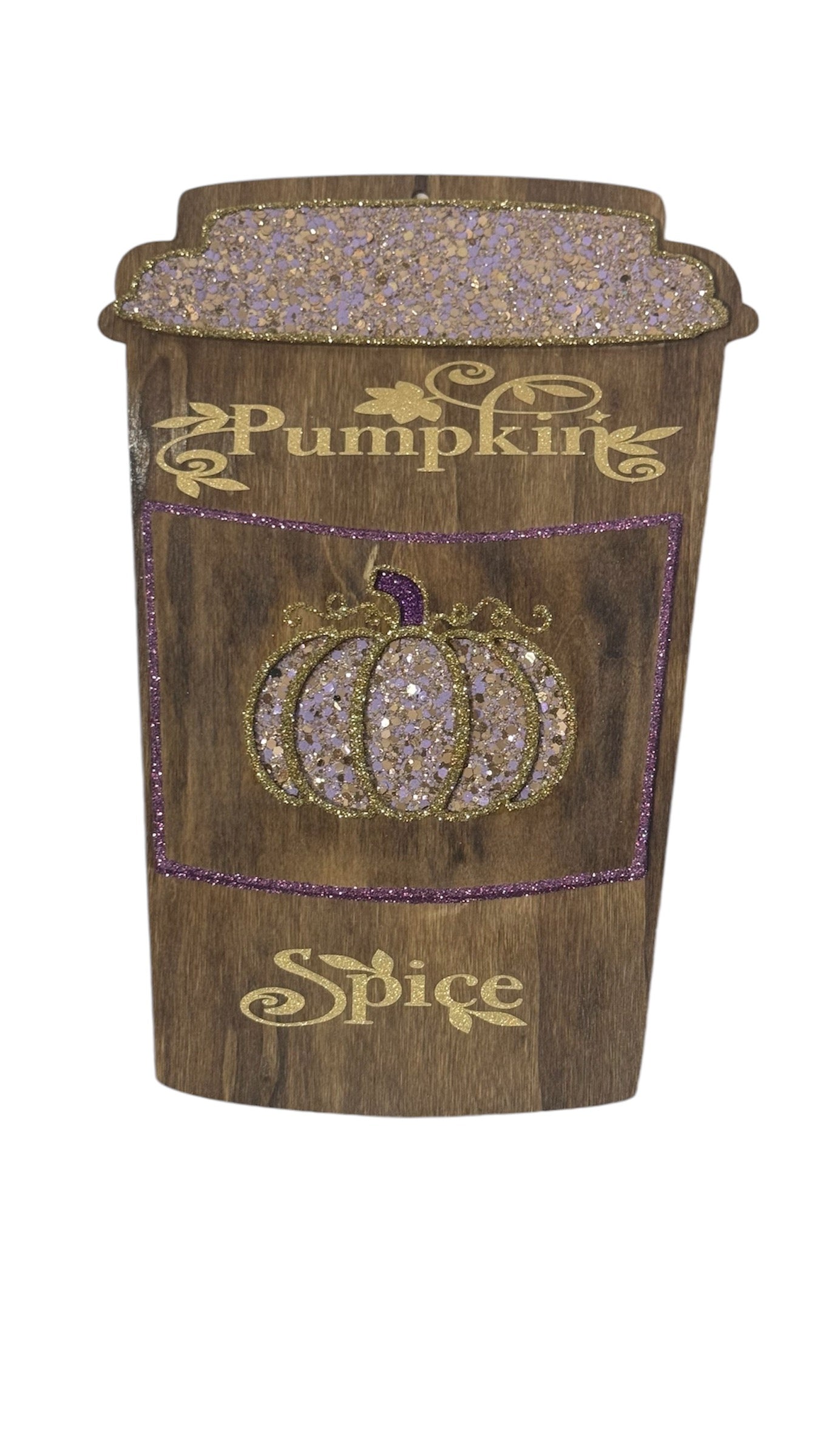 PUMPKIN COFFEE GLITTER SIGN