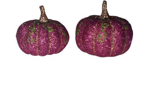 Glittered Foam pumpkins