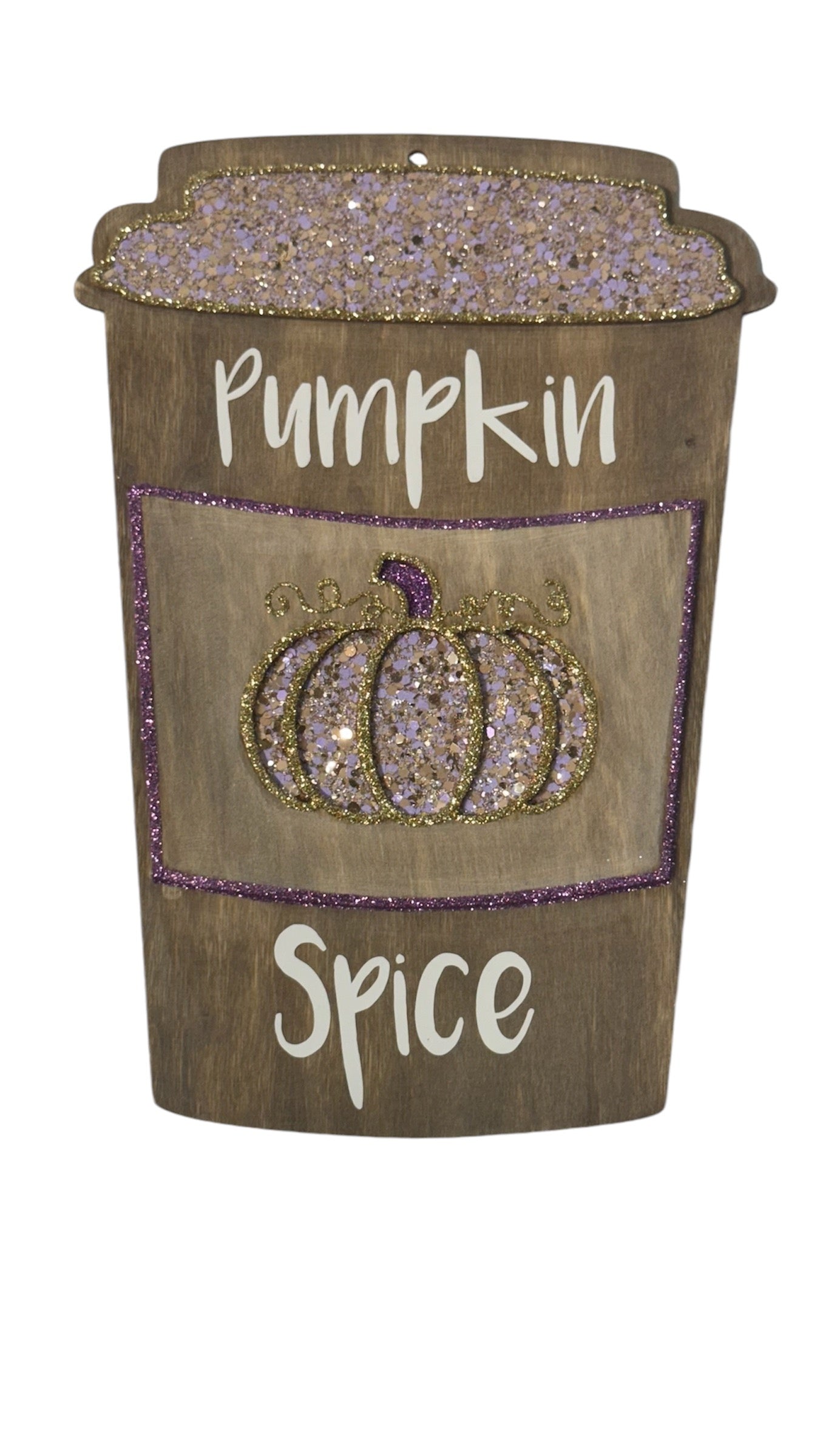 PUMPKIN COFFEE GLITTER SIGN