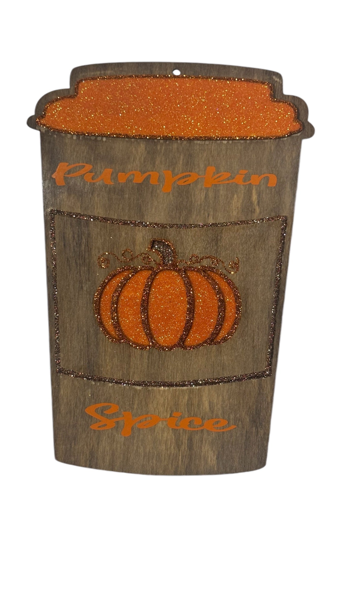 PUMPKIN COFFEE GLITTER SIGN